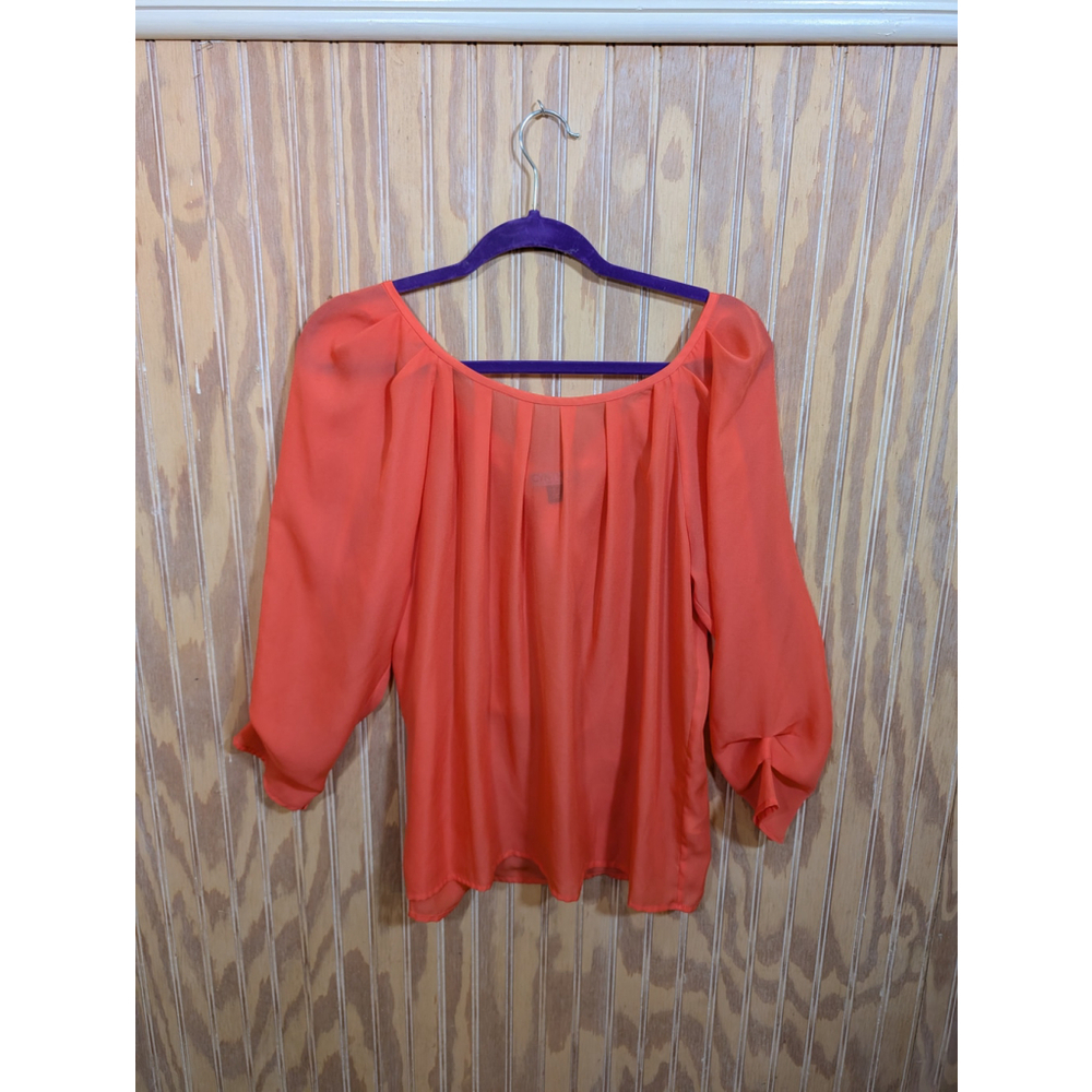 Women's Cynthia Rowley Blouse Size L Coral